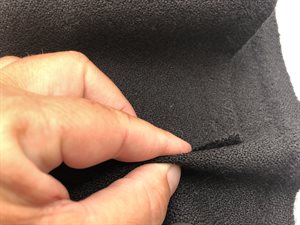 Møbel uld / frakke uld - sort med fin struktur